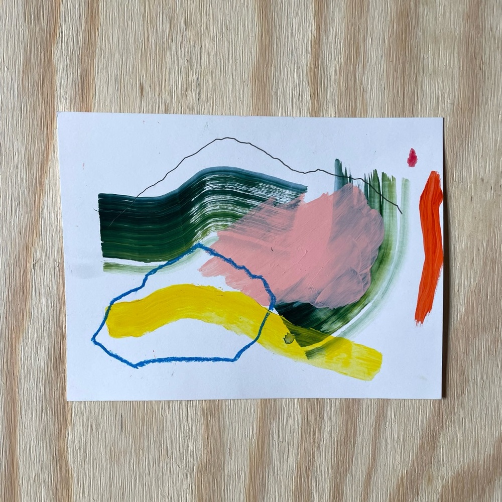 Mixed media abstract art